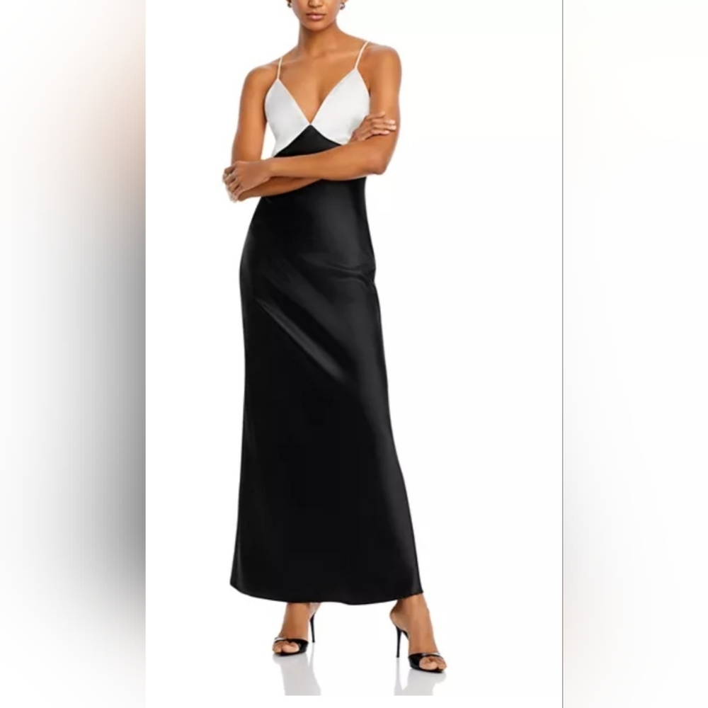 FOREO Black and White Backless Dress